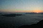 sunset view from the caldera on the island of santorini