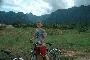 biking back from the caves to Vang Vieng