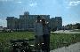in front of the parliament building in bucharest