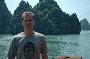 craig on the top of the boat in halong bay